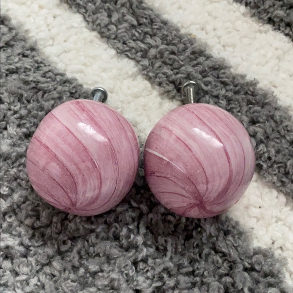 Mackenzie-Childs Pink Knobs w/ screws